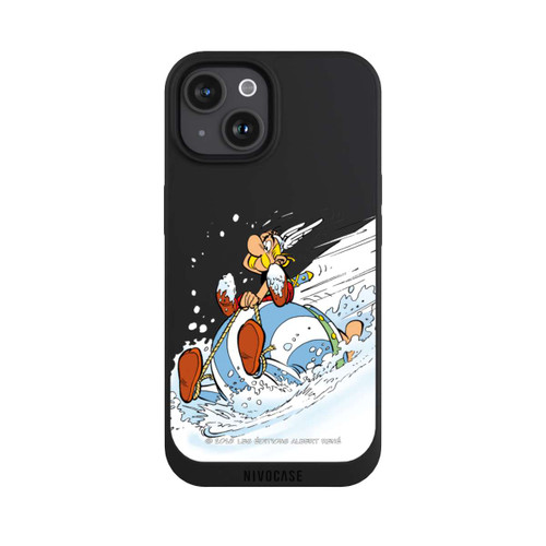 Apple iPhone 15 NIVOpure Asterix &amp; Obelix Schlitten Transparent