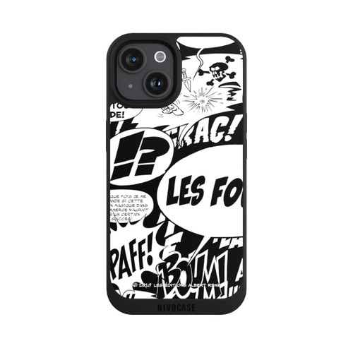 Apple iPhone 15 NIVOpure Sprechblasen Asterix Schwarz