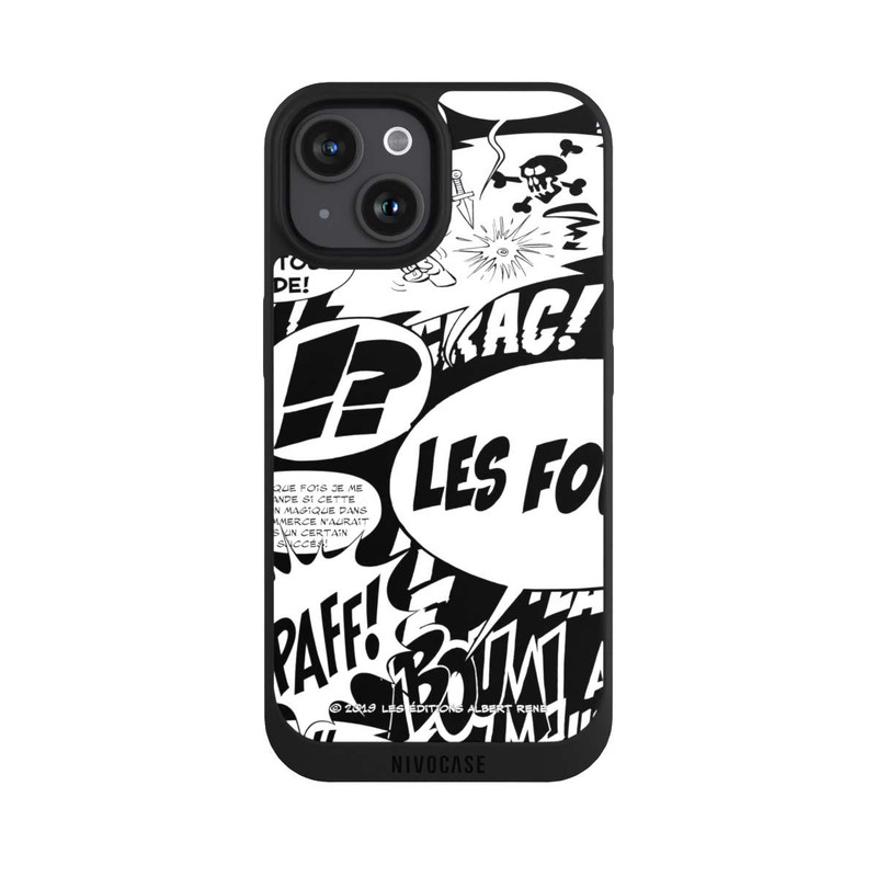iPhone 15 NIVOpure Sprechblasen Asterix Schwarz