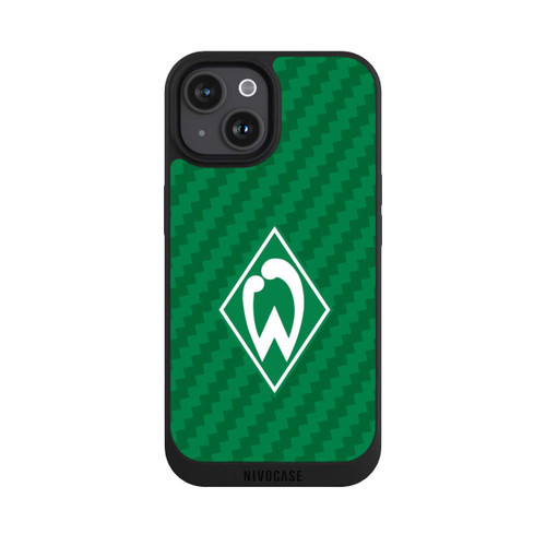 Apple iPhone 15 NIVOpure Carbonlook - Werder Bremen