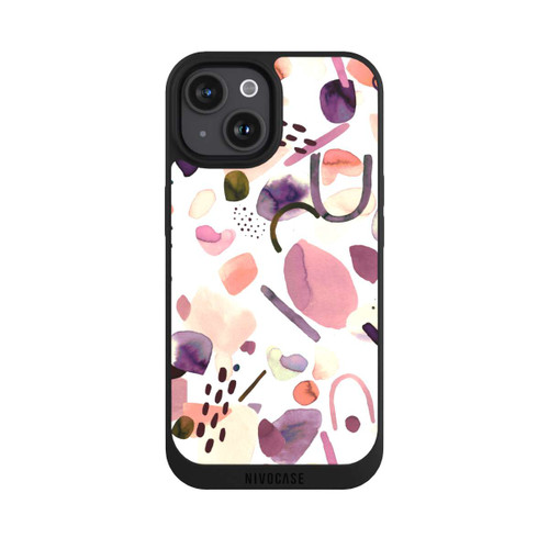 Apple iPhone 15 NIVOpure Abstrakte Formen aquarell lila