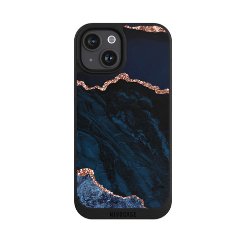 Apple iPhone 15 NIVOpure Nacht Blau Marmor Landschaft