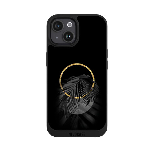 Apple iPhone 15 NIVOpure Feuille tropicale noire