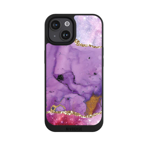 Apple iPhone 15 NIVOpure Purple Galaxy Glamour Marble