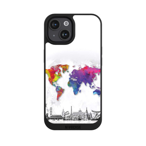 Apple iPhone 15 NIVOpure Worldmap with Skyline