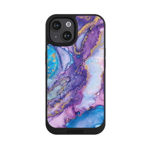 Apple iPhone 15 NIVOpure Strudel lila und blau