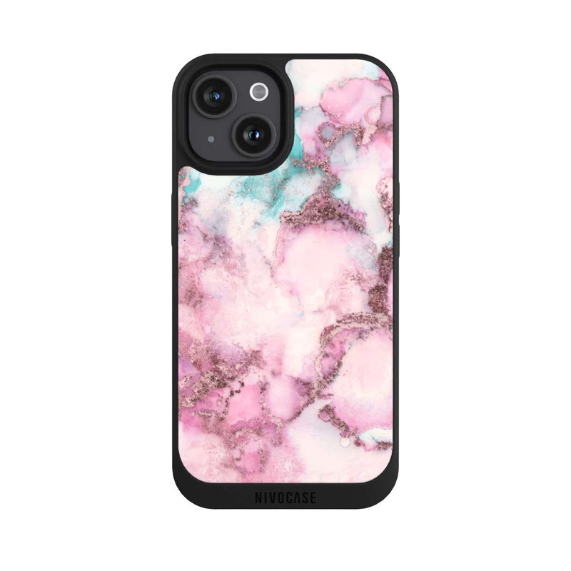 iPhone 15 NIVOpure Encre tourbillonnante rose