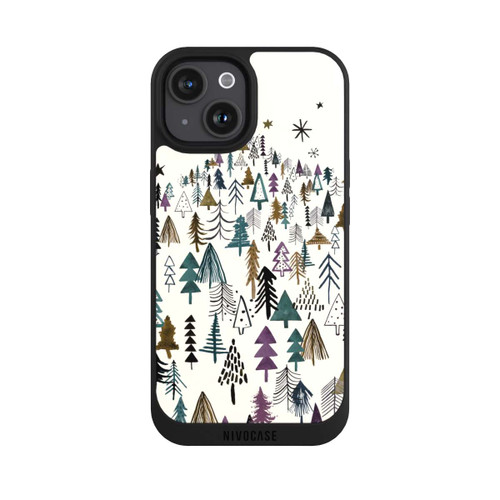 Apple iPhone 15 NIVOpure Bergbäume Wald Lila