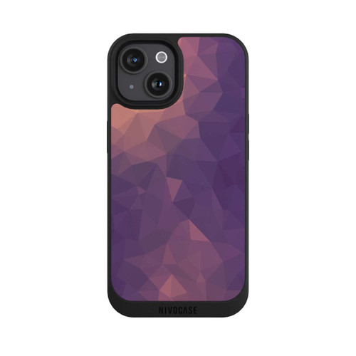 Apple iPhone 15 NIVOpure Polygonal Mosaic Rot/Violett