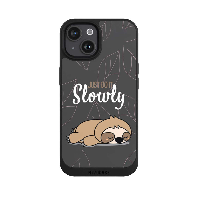 iPhone 15 NIVOpure Just Do It Slowly Sloth Grey