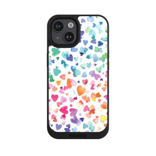 Apple iPhone 15 NIVOpure Liebesherzen aquarell