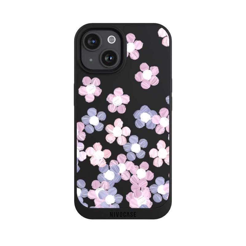 iPhone 15 NIVOpure Fleurs simples transparentes