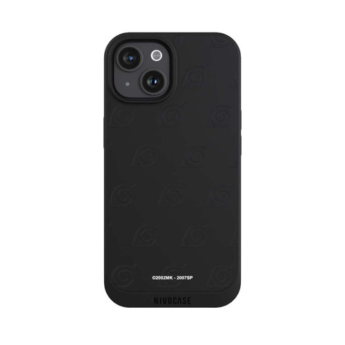 Apple iPhone 15 NIVOpure Schwarzes Konoha-Muster Transparent