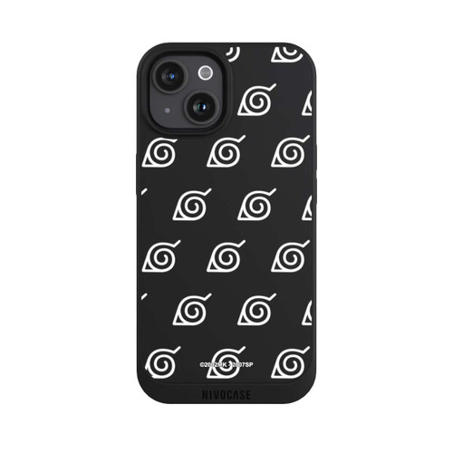 Apple iPhone 15 NIVOpure Weißes Konoha-Muster Transparent
