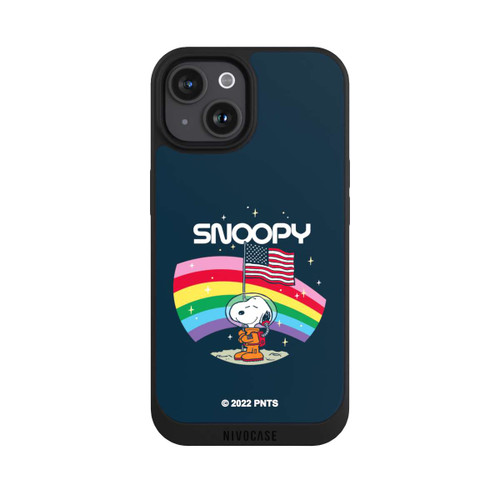 Apple iPhone 15 NIVOpure Snoopy Weltraumreisender Regenbogen