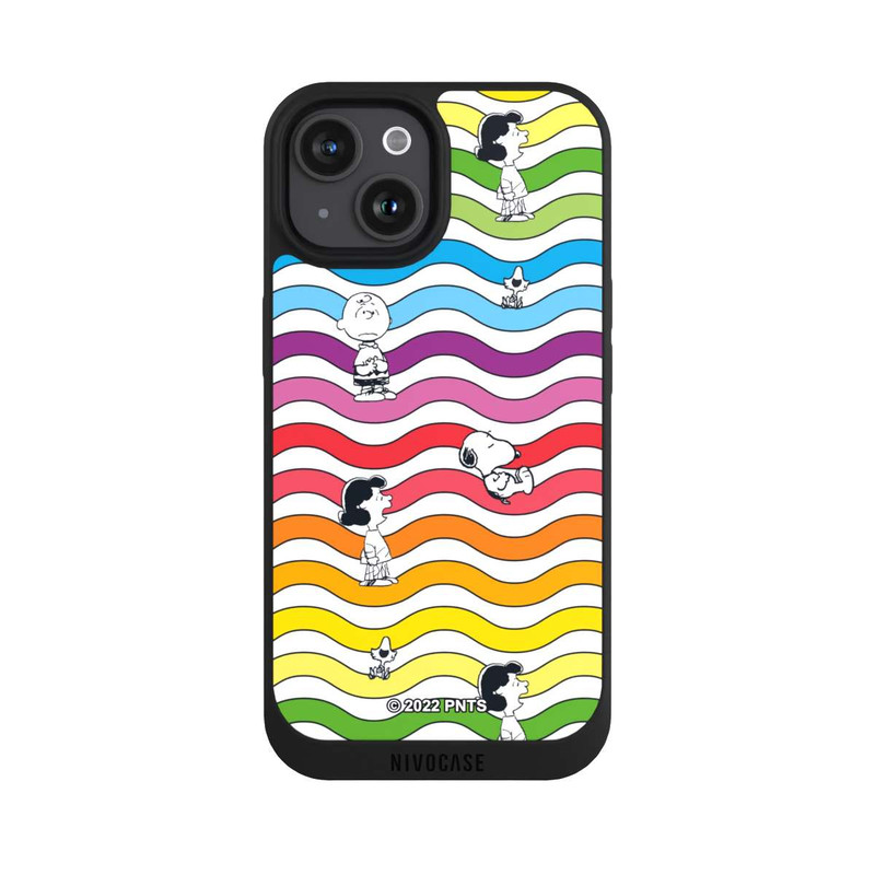 iPhone 15 NIVOpure Snoopy Pattern Rainbow