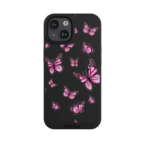 Apple iPhone 15 NIVOpure Schmetterlinge pink