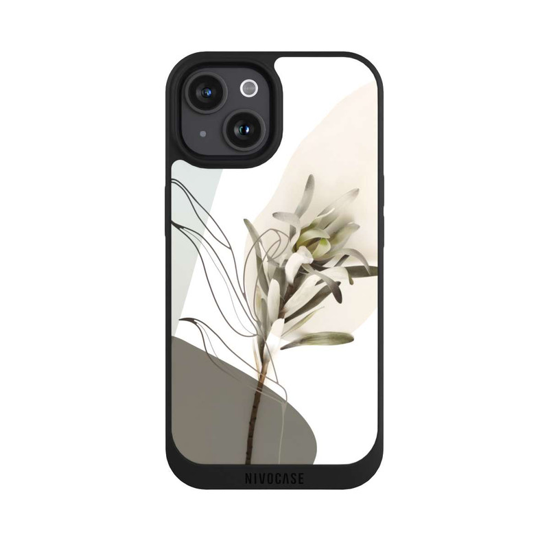 iPhone 15 NIVOpure Line Art Bohémien Vert Olive