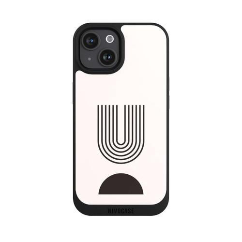 Apple iPhone 15 NIVOpure Moderne Kunst Schwarze Linien