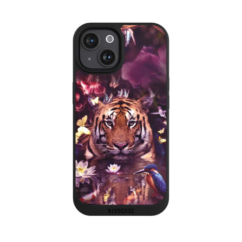 Apple iPhone 15 NIVOpure Tiger Blumenrahmen