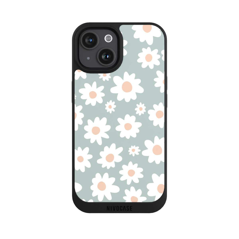 iPhone 15 NIVOpure Marguerites Pattern Vert