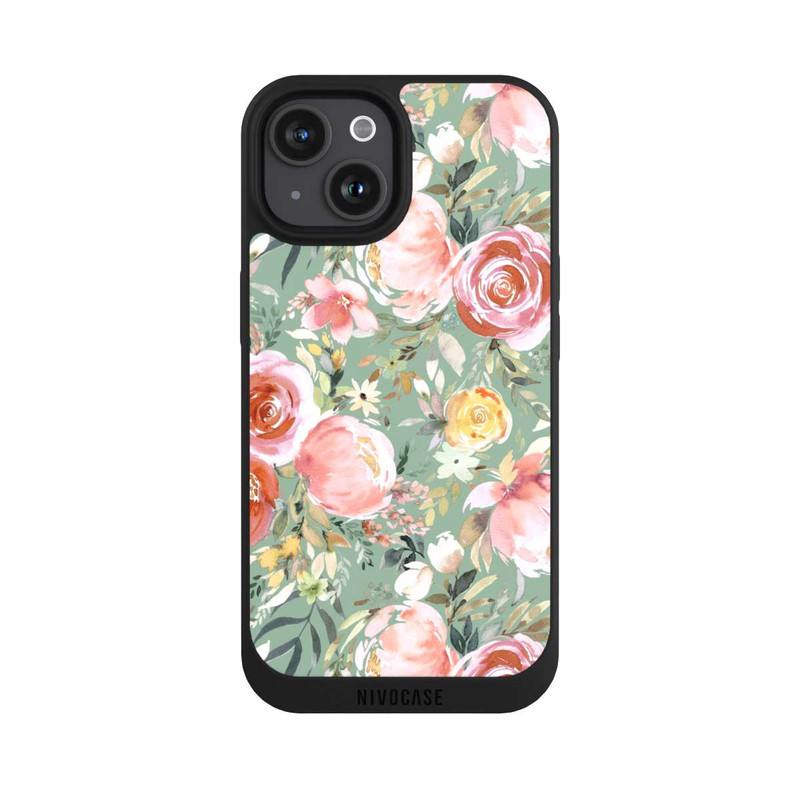 iPhone 15 NIVOpure Pastel Peony Bouquet
