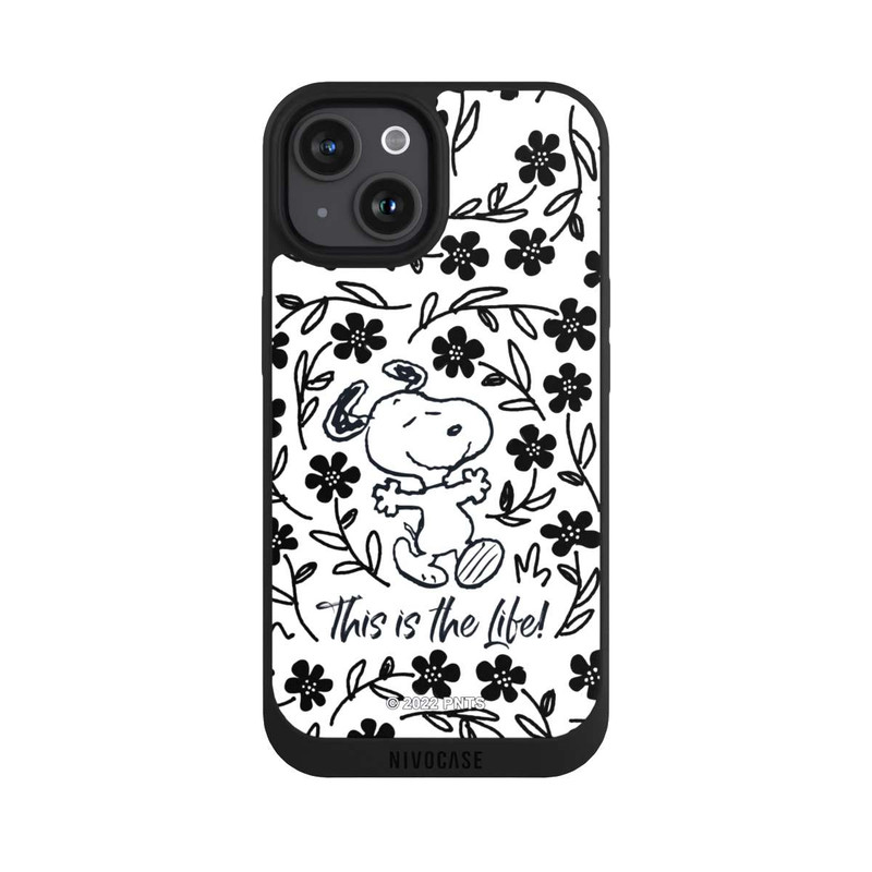 iPhone 15 NIVOpure Snoopy This Is The Life Noir & Blanc