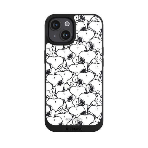 Apple iPhone 15 NIVOpure Snoopy Muster Schwarz und Weiß