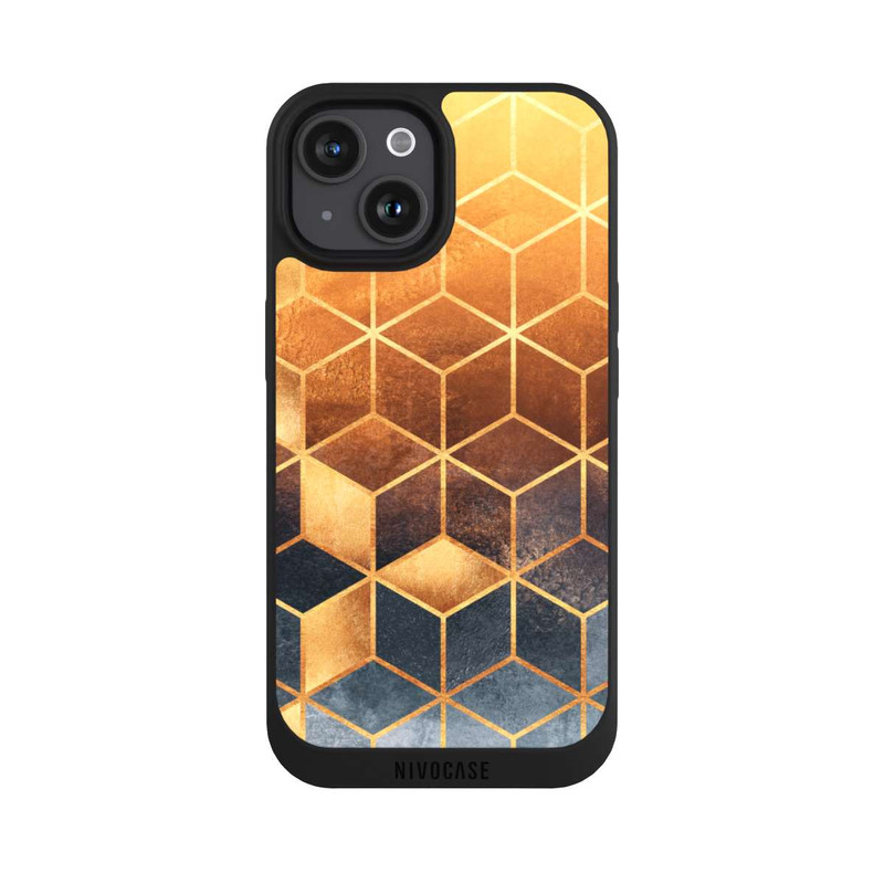 iPhone 15 NIVOpure Cubes Dorés
