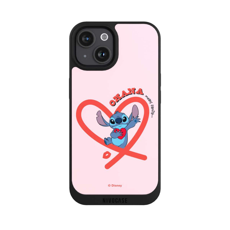 iPhone 15 NIVOpure Stitch Ohana Pink Heart
