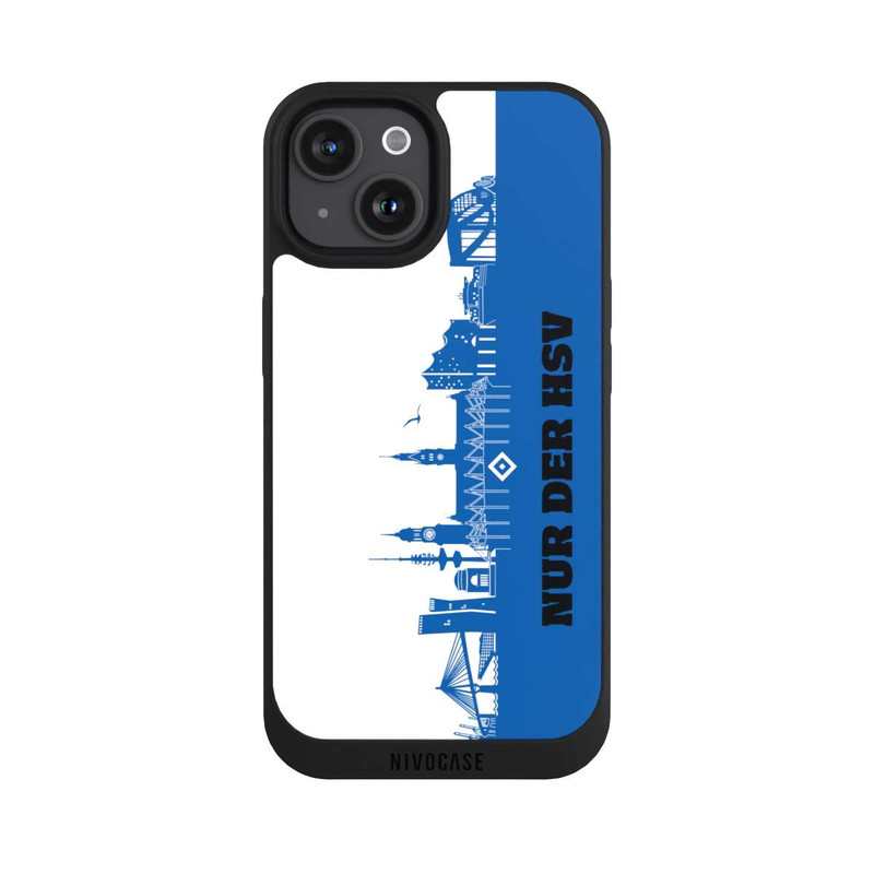 iPhone 15 NIVOpure HSV Skyline Blau Weiß