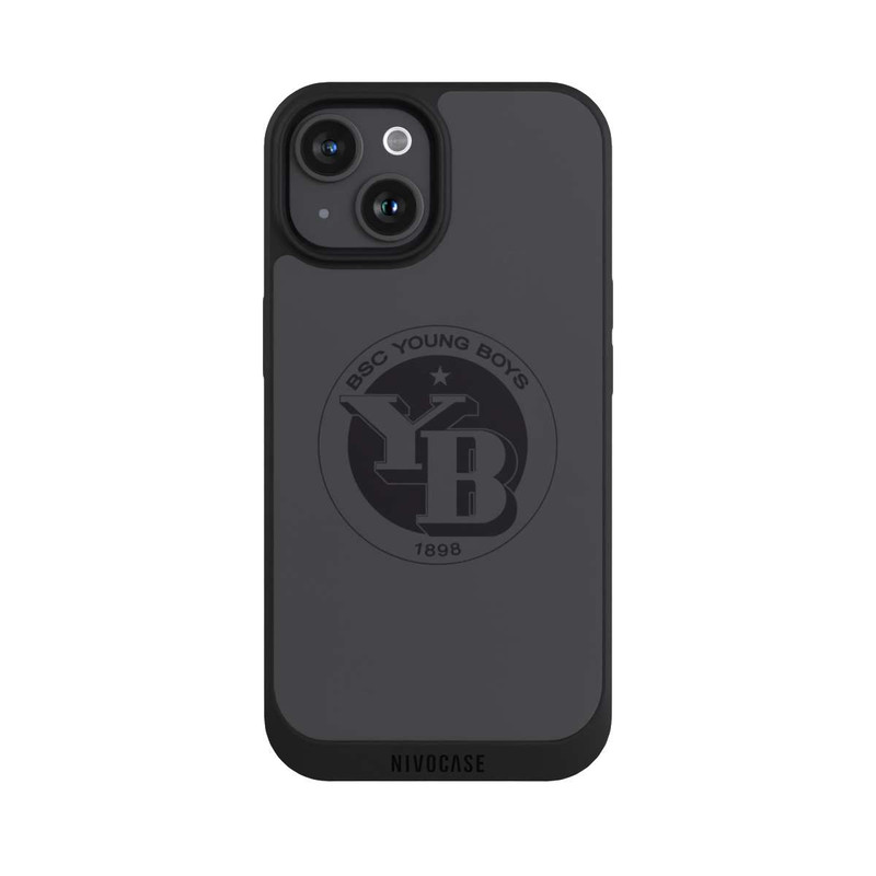 iPhone 15 NIVOpure BSC YB Logo Grau