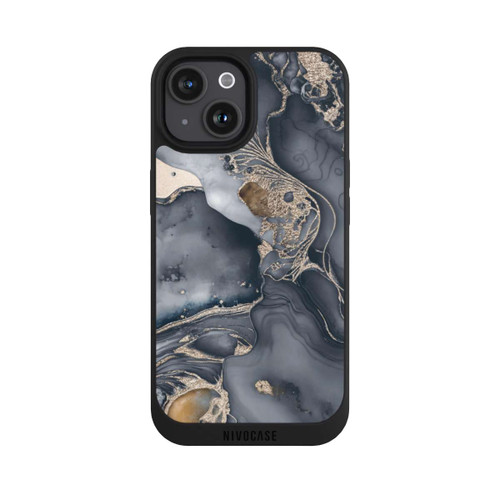 Apple iPhone 15 NIVOpure Alcohol Ink Gold Grey