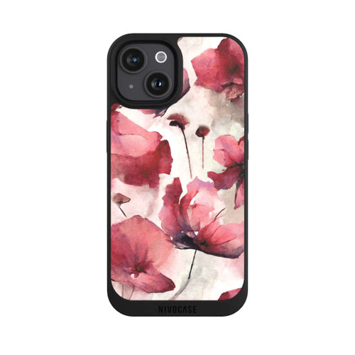 Apple iPhone 15 NIVOpure Wilde Mohnblumen