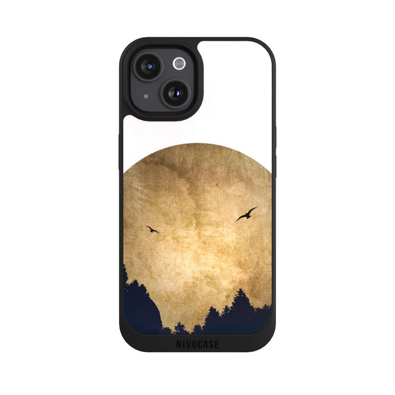 iPhone 15 NIVOpure Deux oiseaux et la lune