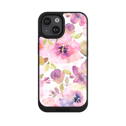 Apple iPhone 15 NIVOpure Tapete mit rosa Blumen