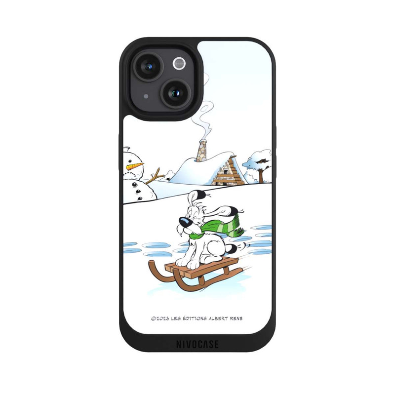 iPhone 15 NIVOpure Idefix rides a sleigh