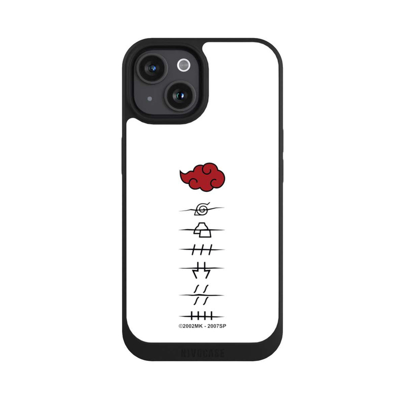 iPhone 15 NIVOpure Symboles blancs des membres d'Akatsuki