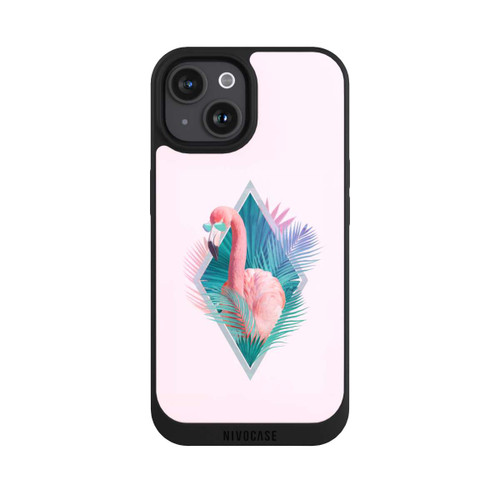 Apple iPhone 15 NIVOpure Tropische Pflanzen Flamingo