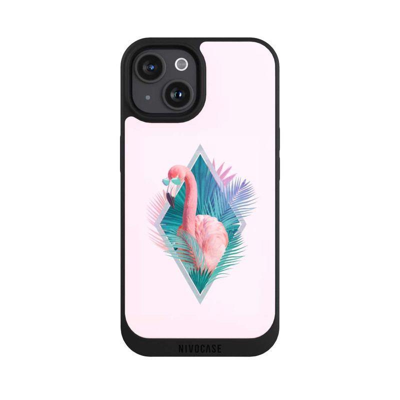 iPhone 15 NIVOpure Tropische Pflanzen Flamingo