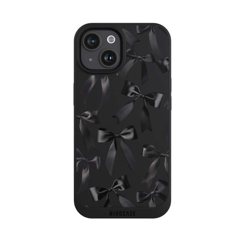 Apple iPhone 15 NIVOpure Schwarze Satinschleifen