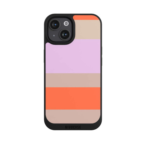 Apple iPhone 15 NIVOpure Moca Lila Orange Stripes