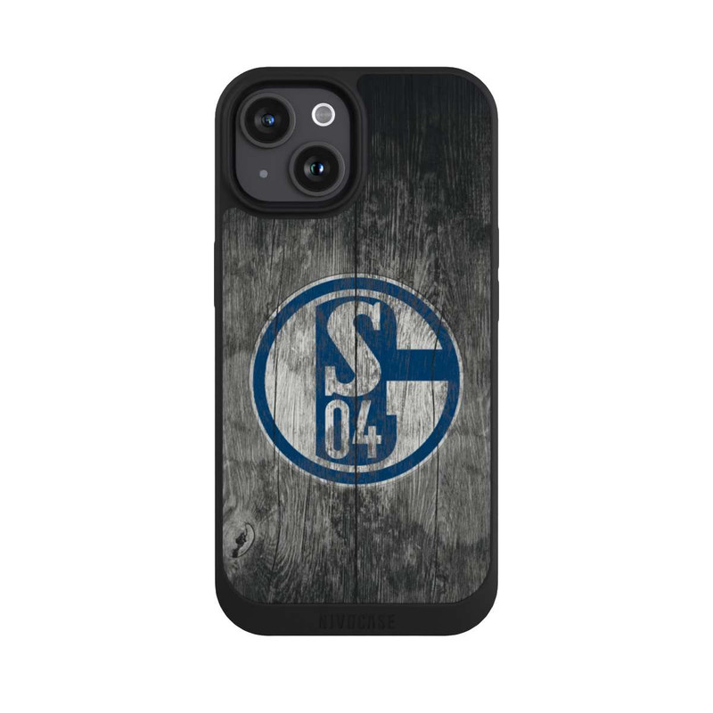iPhone 15 NIVOpure Schalke 04 Holz Look