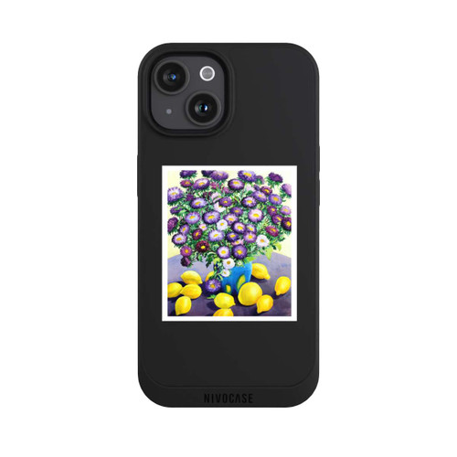 Apple iPhone 15 NIVOpure Purple Asters and Lemons by Christopher Ryland