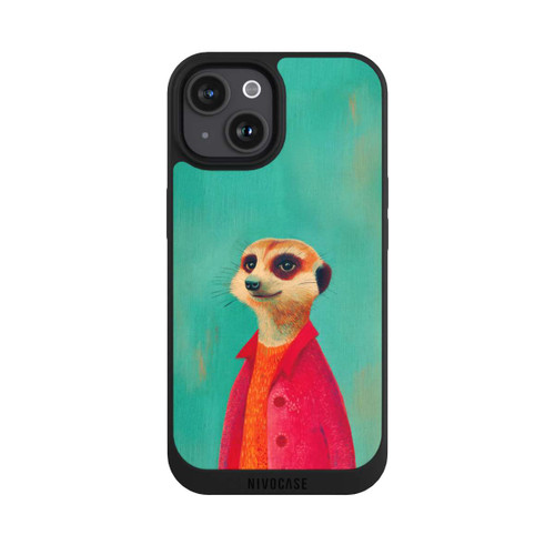 Apple iPhone 15 NIVOpure Meerkat Green Illustration