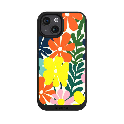 Apple iPhone 15 NIVOpure Flowers Colorful Illustration