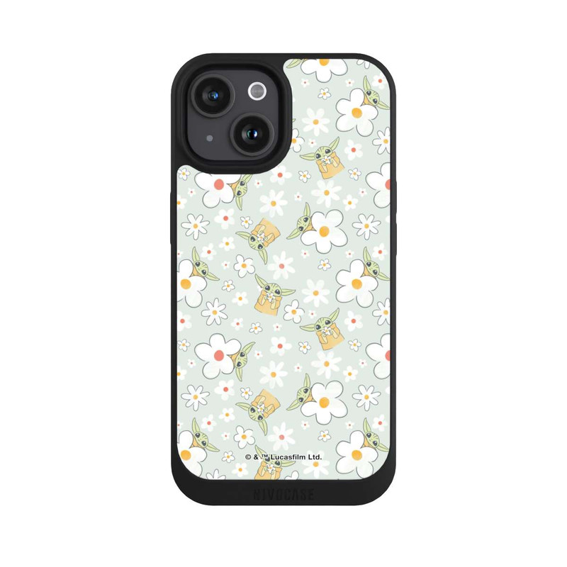 iPhone 15 NIVOpure Baby Yoda Blumen Muster