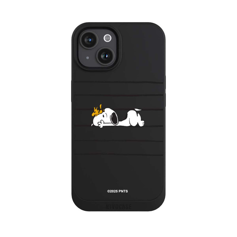 iPhone 15 NIVOpure Snoopy Woodstock Stripes Peanuts Transparent