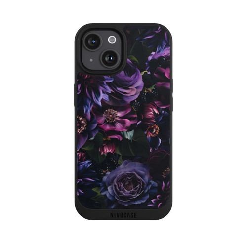 Apple iPhone 15 NIVOpure Dunkle Lila Blüten 