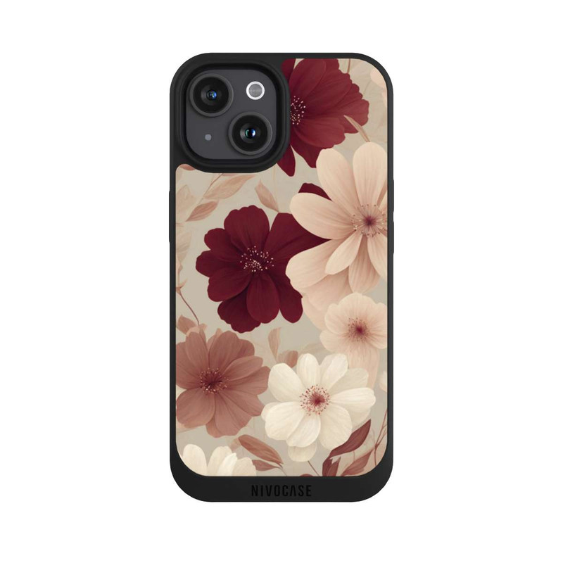 iPhone 15 NIVOpure Romantic Flowers Beige with AI